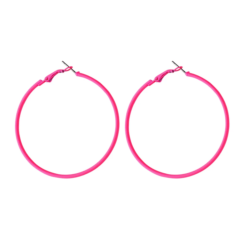 

Round Circle Earrings Rosy Geometric Fashion Jewelry Women Earings Party Banquet Everyday Wear Premium Quality