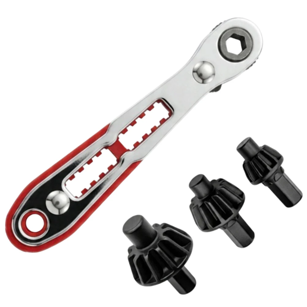 Mechanical Ratchet Screwdriver with 90-Degree Head Orientation and 10mm 13mm 16mm Chuck Compatibility for Torque Control