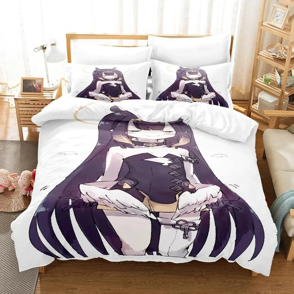 

3D Printed Ninomae Inanis holoEN Bedding Set Bedroom Soft Modern Bedspreads Comefortable Duvet Cover Quilt Cover And Pillowcase