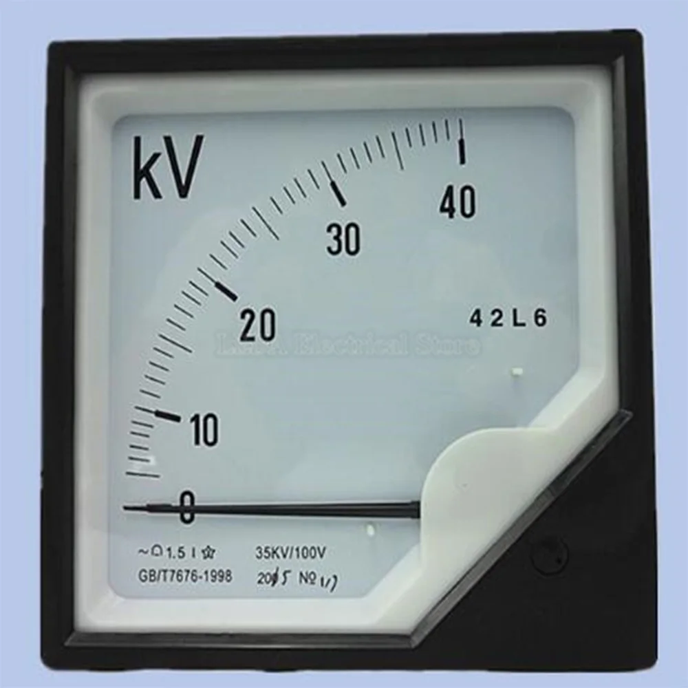 1Pcs High Quality 42L6 35kV/100V Pointer Type AC Voltmeter 120mmX120mm, With Two Years Warranty