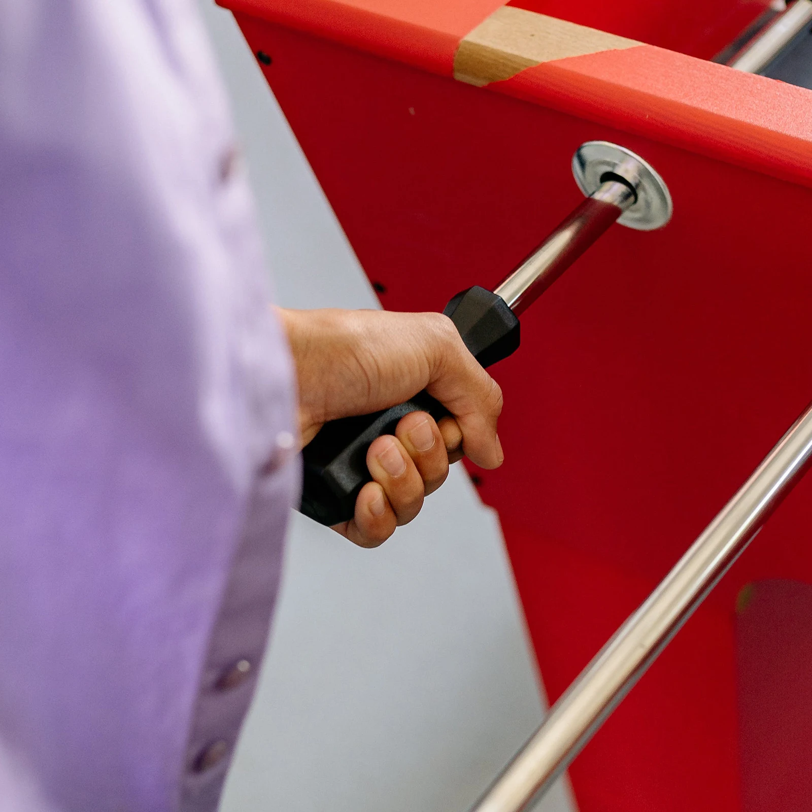 

Anti-Skid Wood Foosball Replacement Handles Ergonomic Grip for Table Soccer Machine Convenient Handle Parts Upgrades