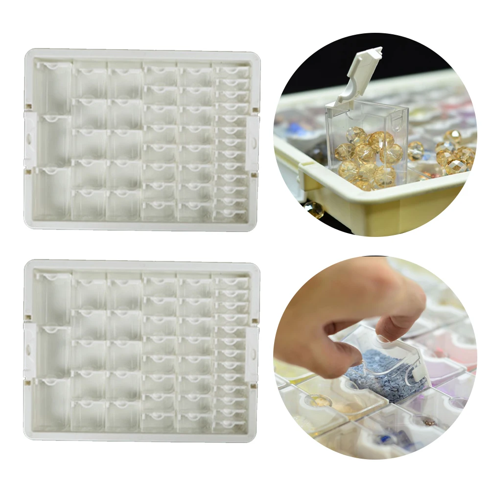 42/50/78 Grids Diamond Art Bead Box Diamond Painting Plastic Storage Box Diamond Painting Embroidery Box for Diamond Art Storage