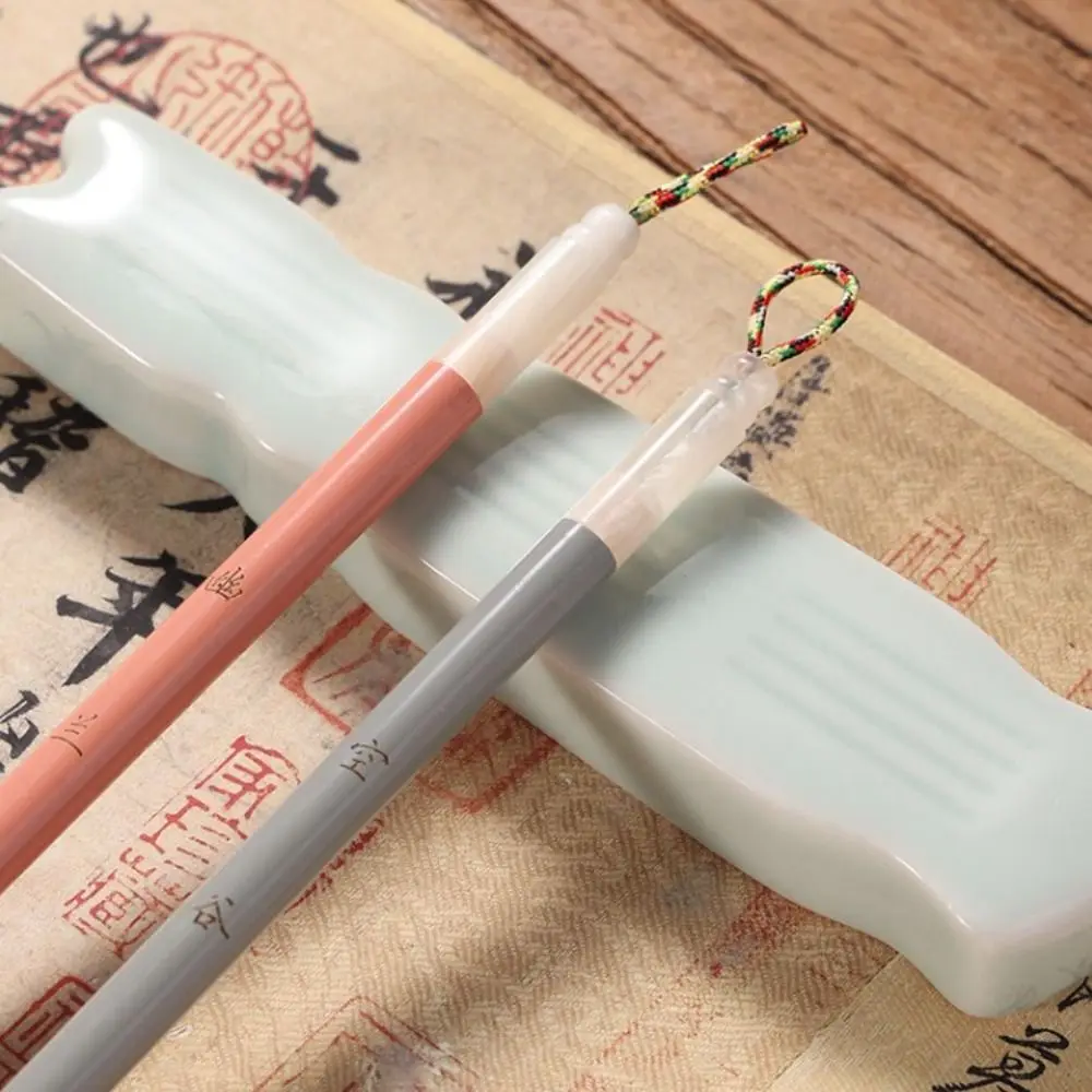 Ancient Oil Watercolor Chinese Calligraphy Brush Wolf Hair Wood Scriptures Writing Brush Oil Painting Art Paint Brush Artist