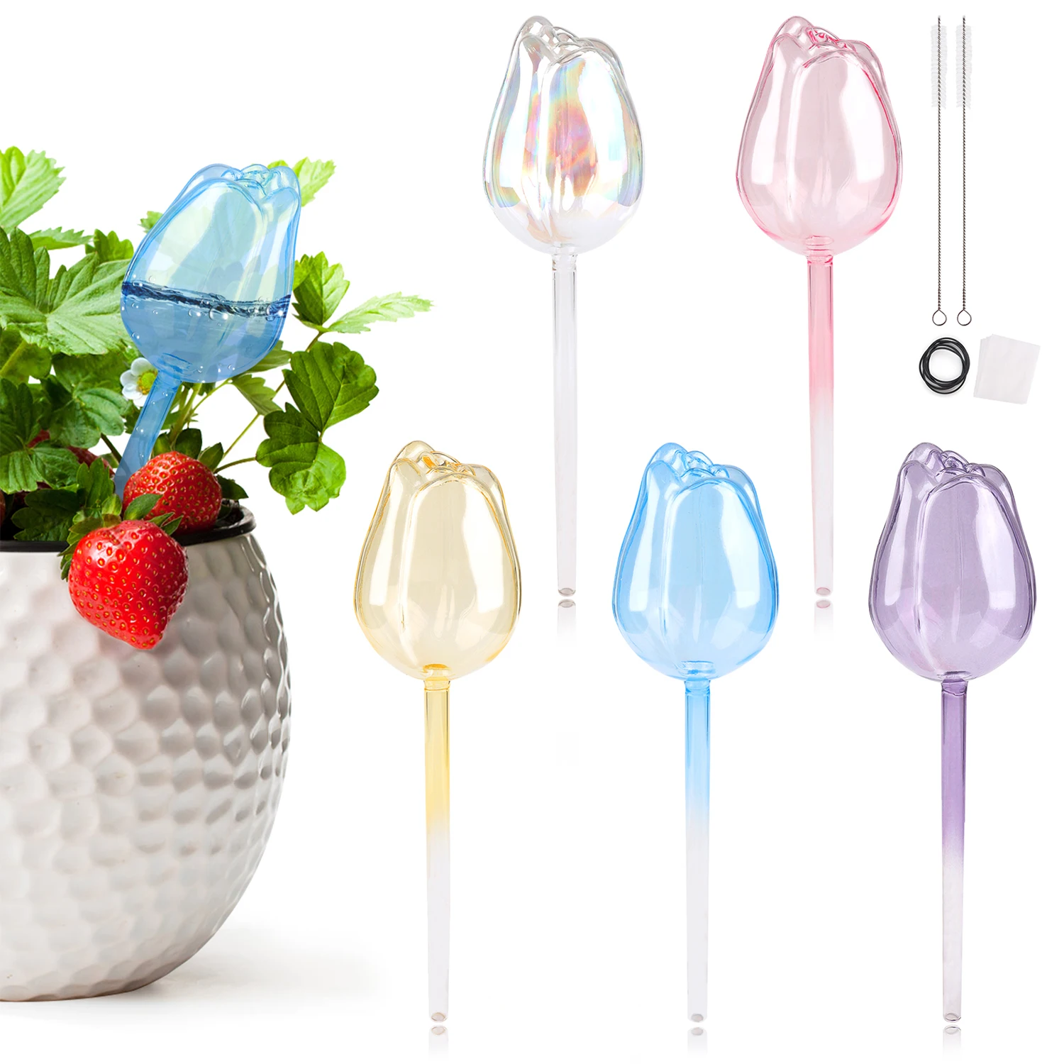 

5 Pieces - Flower and Plant Automatic Irrigation Balloons, Automatic Plant Irrigation, Color Automatic Irrigation System, Drip Irrigation, Irrigation