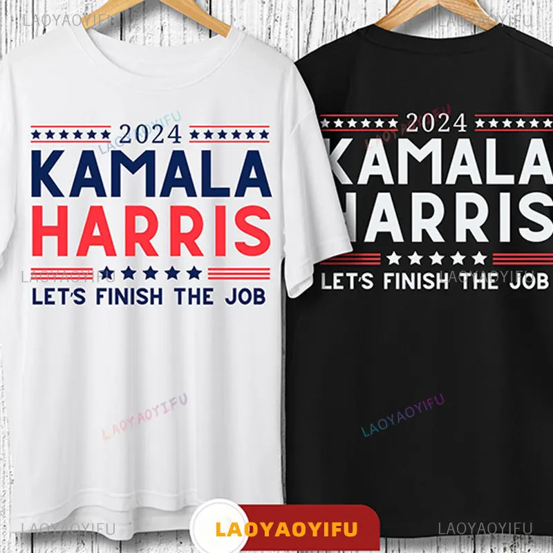 

Kamala Harris 2024 President Campaign Novelty Cotton Tee Shirt Short Sleeve Funny T Shirt Crew Neck Clothing Unisex Streetwear