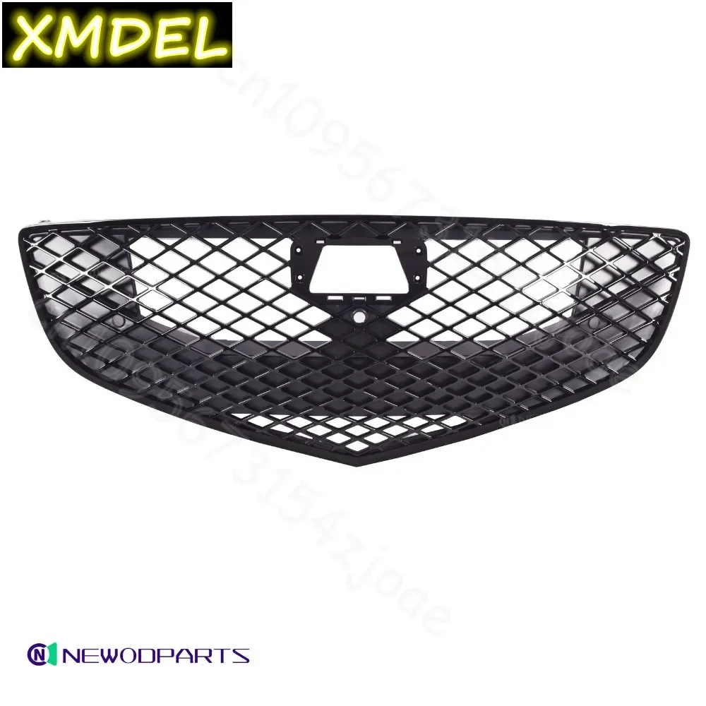 

1pcs For Genesis G80 2021 2022 2023 2024 car styling front center grill Front Upper Grille With Camera Hole Gloss Black auto