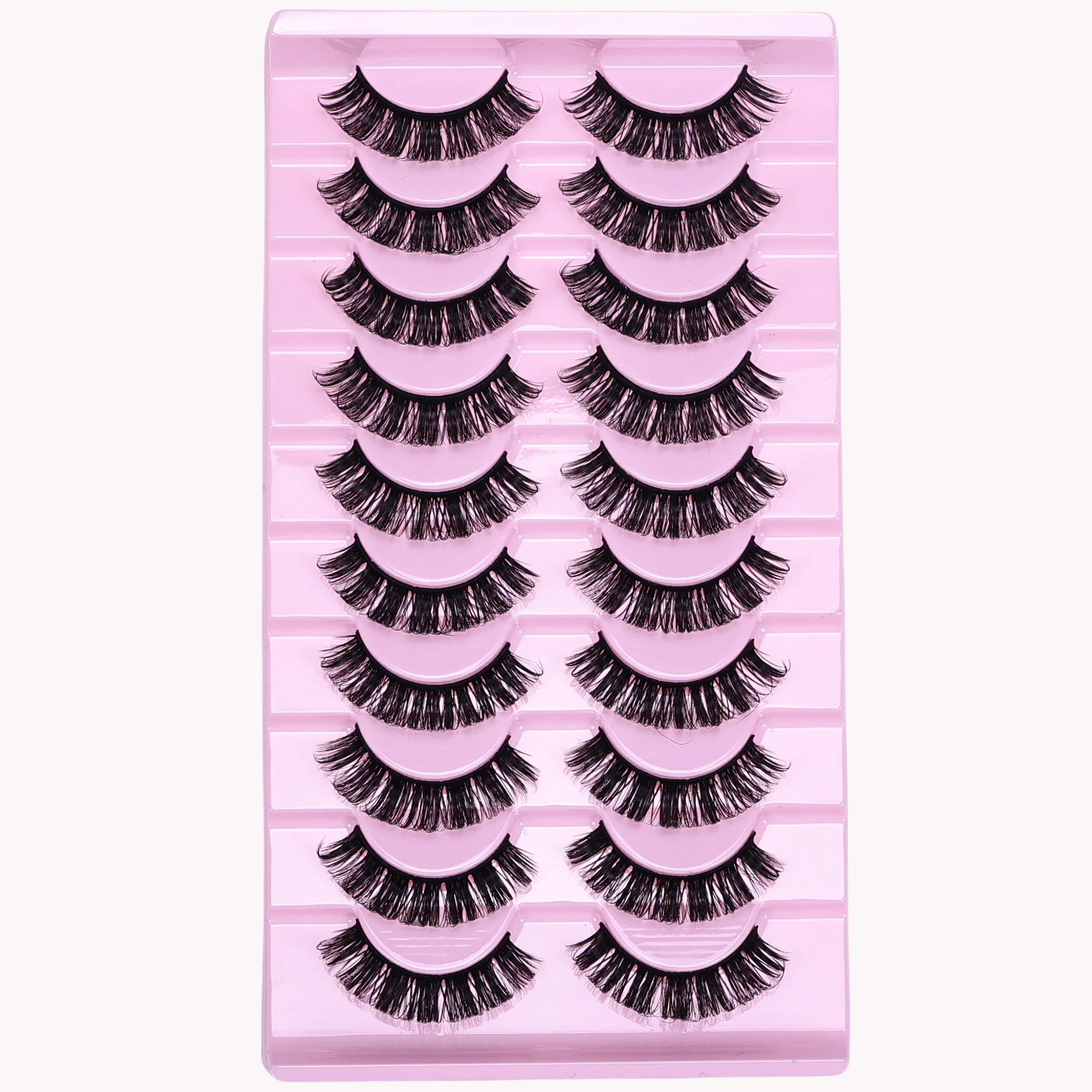 10 par puszystych sztucznych rzęs 3D dla dramatycznych sztucznych rzęs Messy False Eyelashes Fluffy Thick Lashes