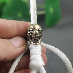 Black Clown Head Sculpture Brass Knife Beads DIY Paracord Bracelets Accessories Outdoor EDC Umbrella Rope Woven Lanyard Pendants