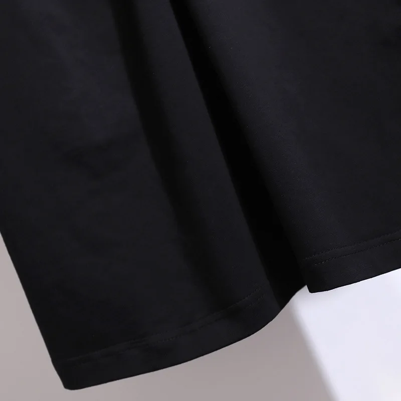 QICHE Summer Women Plus Size Korean V‑Neck Twist‑Detail Short Sleeve T‑Shirt Fashion Chic Design Top For Curvy Ladies