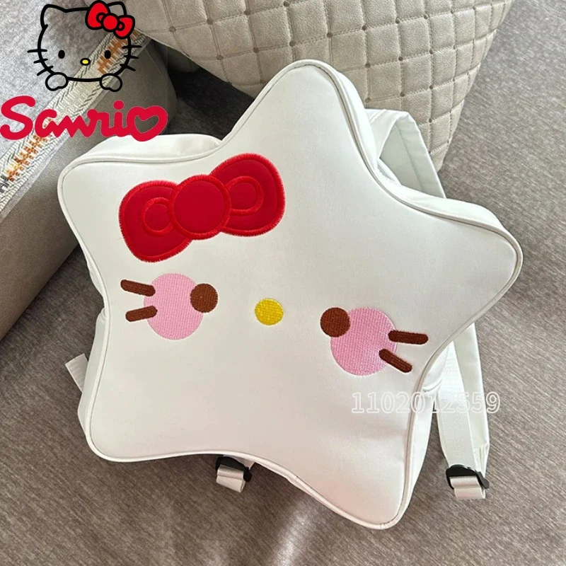 Sanrio Hello Kitty New Girls' School Bag Cartoon Cute Fashion Girls Backpack 3D Large Capacity High Quality Women's Backpack