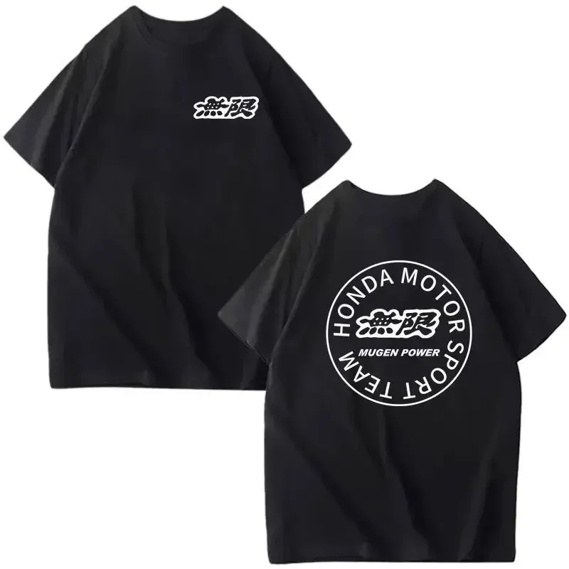 

Honda Men's and Women's T-shirt Car Modification Unlimited Mugen Peripheral Top Summer Motorcycle Work Off-road Short Sleeves