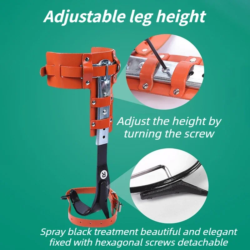 Outdoor Tree Climbing Tool Forged Cowhide Rivets Adjustable Climbing Trees Tools Anti Slip Protective Gear Upright Accessories