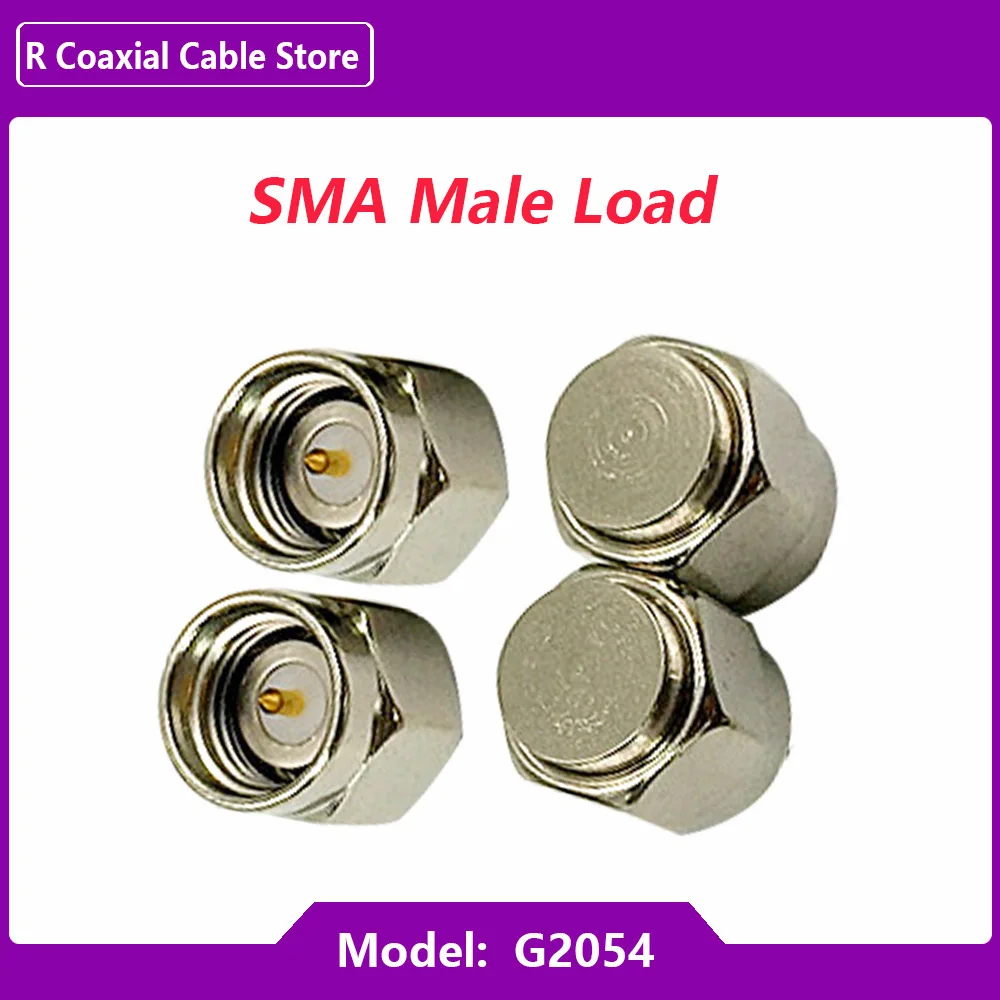 Carga manequim Conectores de tampa niquelado, terminação coaxial RF, macho SMA, 6GHz, 50 Ohm, acessórios, 1PC