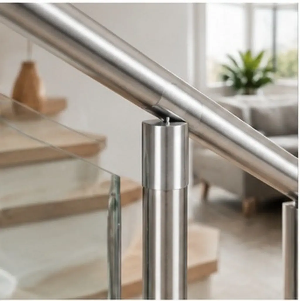 2Pcs Strong Load Bearing Stainless Steel Handrail Connector Fitting for Stair Railing Deck Cable Rail Tubing Structural Supplies