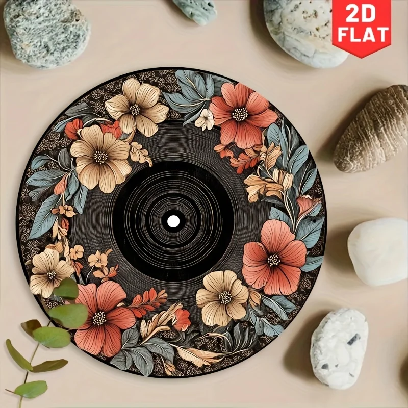 Bezauberndes rundes Aluminium-Metallschild mit Blumenmuster, 20,3 x 20,3 cm, Vintage-Wanddekoration, Plakette für Zuhause, Küche, Garten