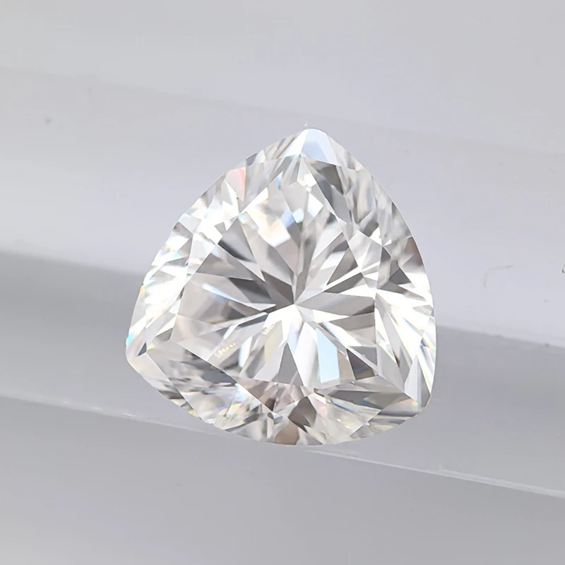 Moissanit-Stein, Trillion-Schliff, Superweiß, D-Farbe, VVS1, für DIY-Schmuckherstellung, Ring, Halskette, Ohrringe, Hauptmaterialien, Zertifikat – Detail 4