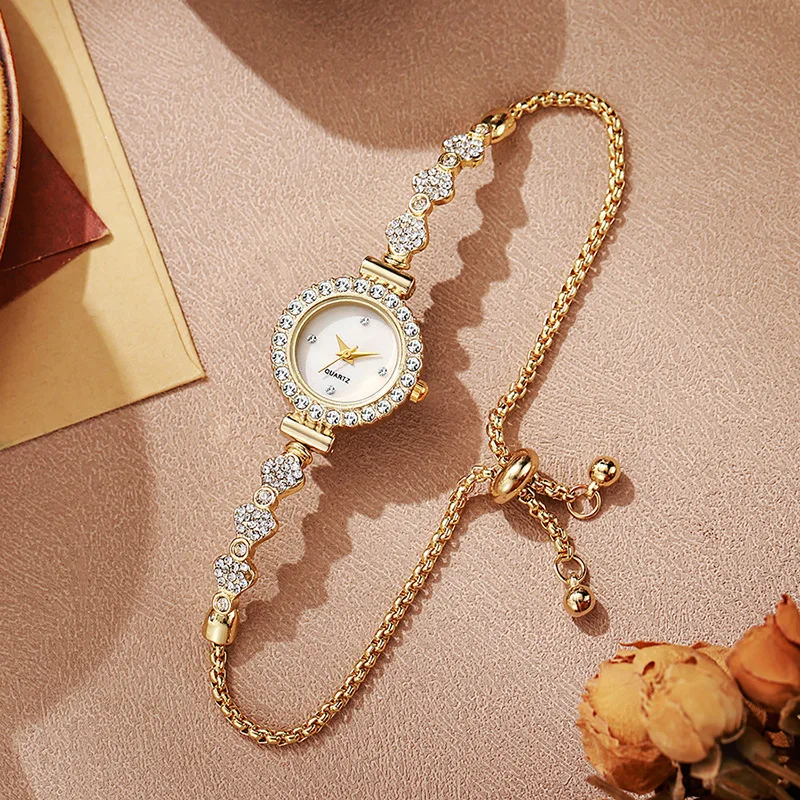 

Элегантные женские часы: простые кварцевые наручные часы с маленьким циферблатом, браслет, женские часы в подарок