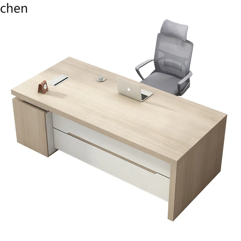 y25-simple and modern single desk, financial desk, supervisor, manager desk, chair
