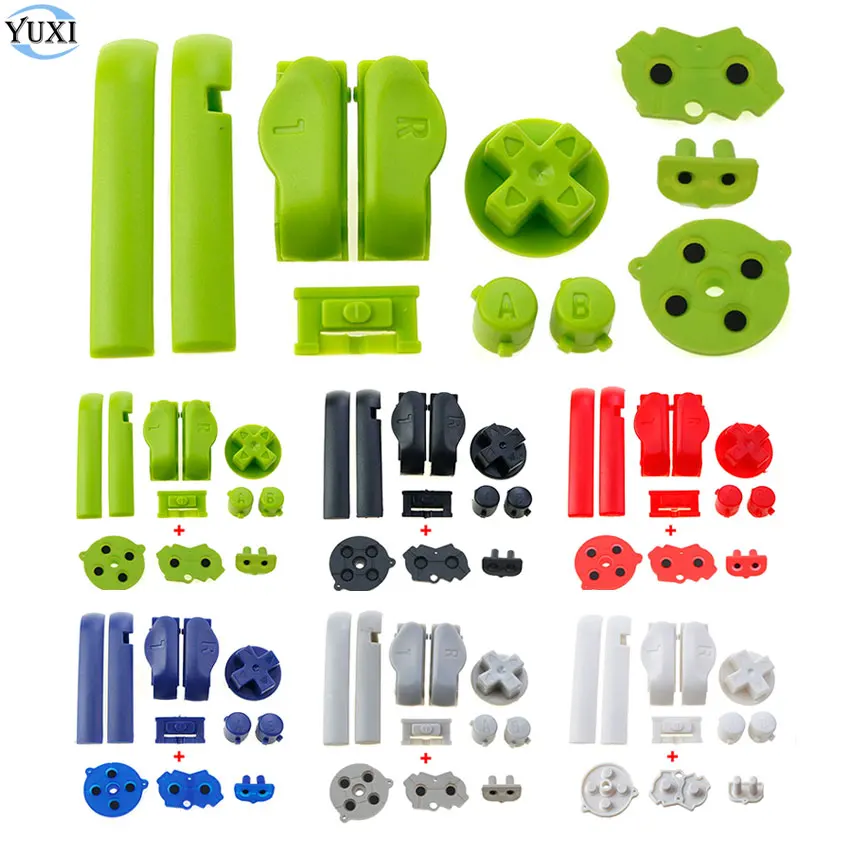 YuXi For Gameboy Advance GBA Buttons A B D-Pad Direction Key L R Power On Off Button Rubber Conductive Pads