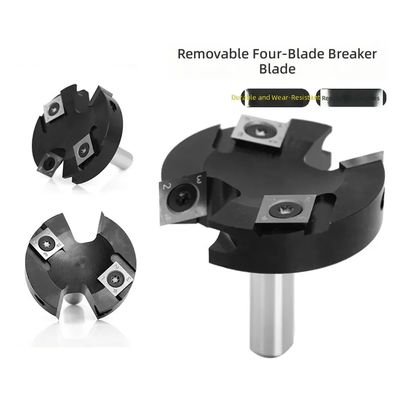 for Removable Inlaid Four Blade Board Breaker Woodworking Disposable Industrial Grade Slotting Knife Grooving Milling Cutter