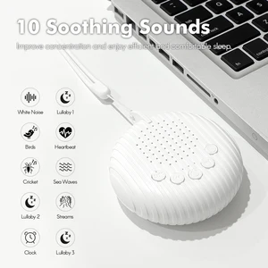 Baby White Noise Sound Machine, beruhigende Sounds Player, zeitgesteuert, einstellbares Volumen, wiederaufladbare USB, 10 beruhigende Klänge 12 Hauptverkäufe Schlafsteuerung - №8