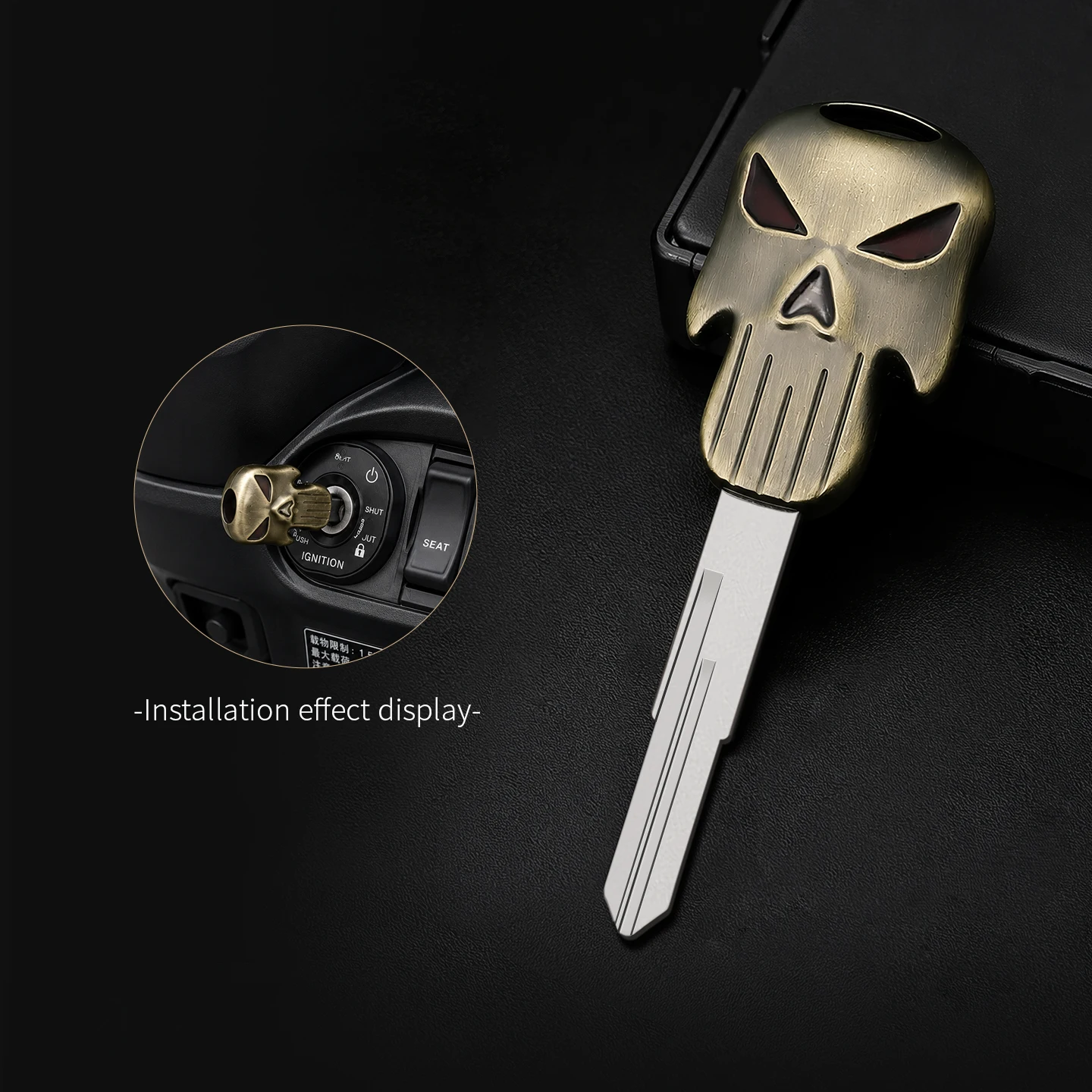 For Suzuki GSX-R600 GSX-R750 GSX-R1000 GSX-1300R GSR600/750 GSX650F V-Strom 650/1000 motorcycle key embryo Skull Key Decoration