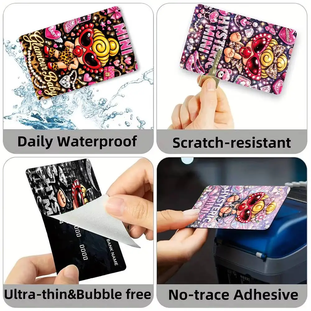 Luxury Japan Fashion H-Hysteric M-Mini Credit Card HD Stickers Game Card Decal Small Chip Waterproof Sticker Gift