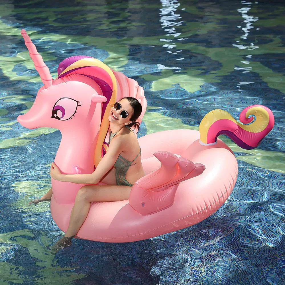 

275cm Unicorn Inflatable Pool Float Row Holiday Water Float Adult Kids Large Floating Bed Raft Mattress Swimming Pool Party Toys