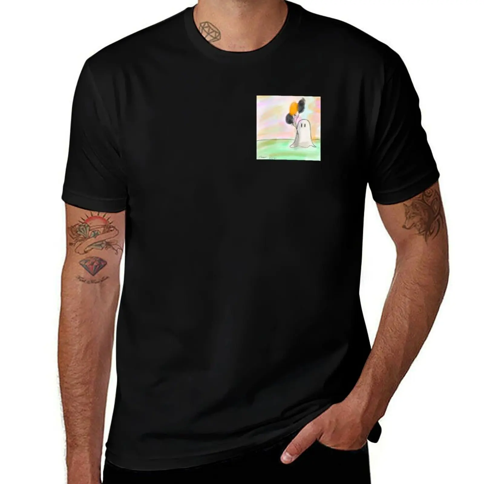 

Ghosty Summer Skies T-Shirt Casual Soft Cotton Short Sleeve Tee