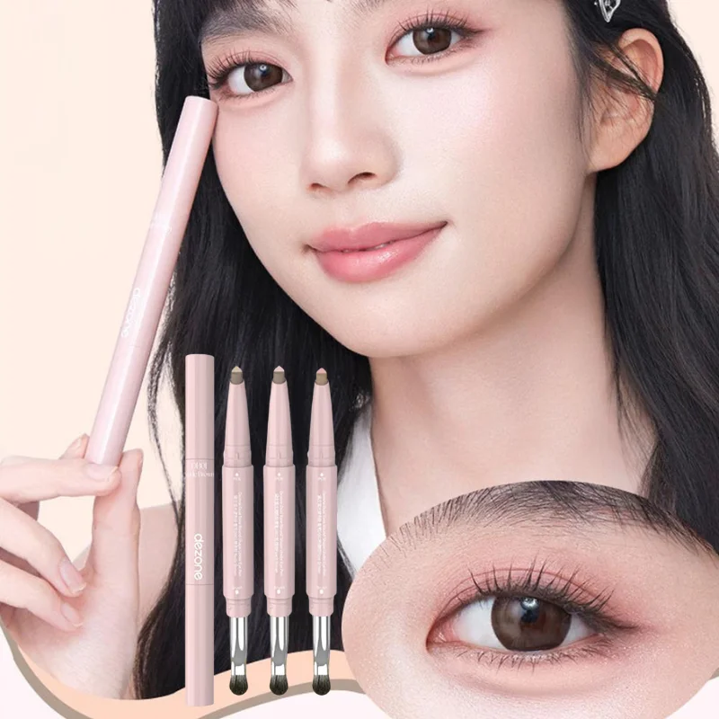 

2-в-1 ручка для сна шелкопряда, двуглавая ручка для лежачего шелкопряда, осветляющие и мелирующие тени, карандаш для подводки глаз шелкопряда