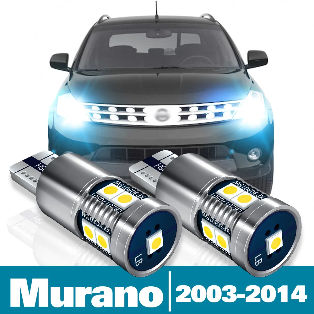 

2x LED Parking Light For Nissan Murano 1 2 Z50 Z51 Accessories 2003-2014 2006 2007 2008 2009 2010 2011 2012 2013 Clearance Lamp