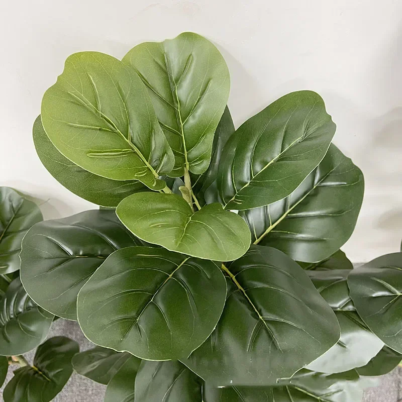 59in großen Ficus baum künstliche Pflanzen gefälschten Baum Kunststoff Banyan Blätter echte Berührung Banyan Baum Blätter für Home Office Shop Dekor – Detail 13