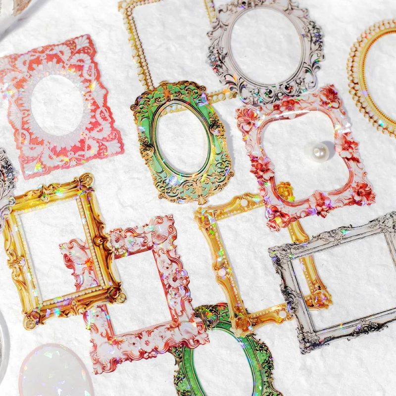 4 Volumes - Medieval INS Border PET Decorative Tape, DIY Scrapbook, Notepad, Note Decoration