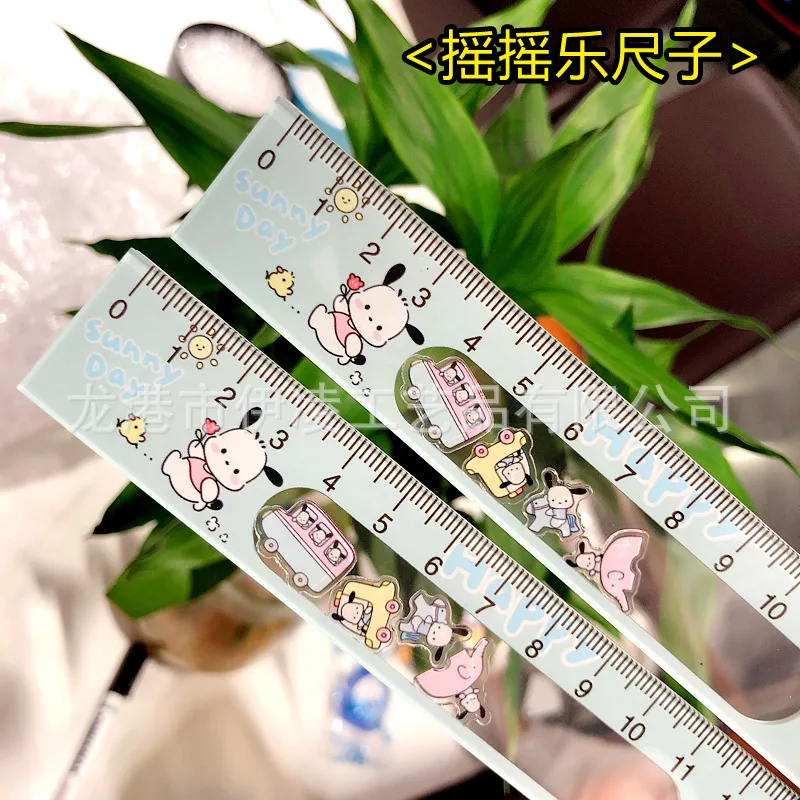 New Sanrio Pochacco animation peripheralcartoon cute rocker ruler creative personalityKawaii school supplies prizes wholesale