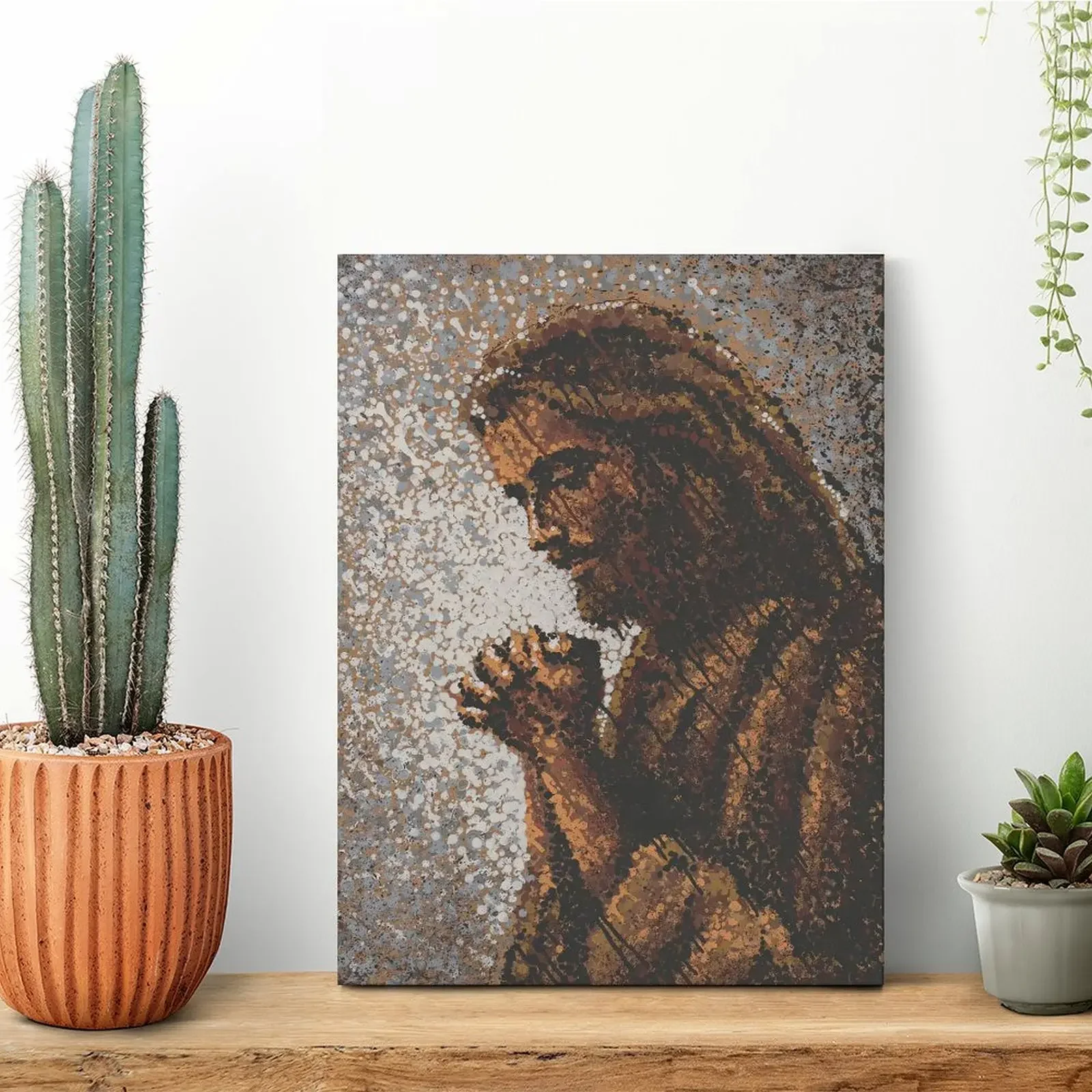 Jesus Christ Canvas Painting Garage Designing Custom Vintage Pub Framed Wall Paintings