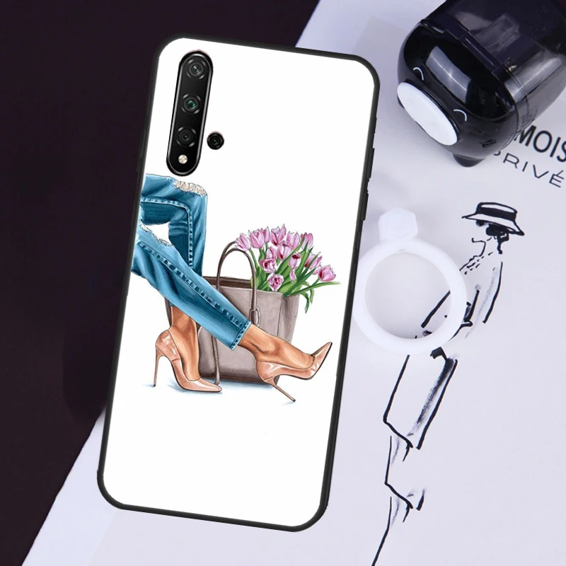 Fashion High Heels Case For Huawei P40 P20 P30 Lite Nova 11i 8i 3i 9 10 SE 11 Pro 5T Y91 Y90 Y70 Y61 Y60 Cover