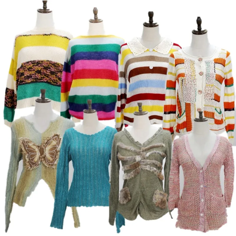 

Винтажный вязаный длинный светер ручной работы с вышивкой и ажурным узором, женский открытый кардиган, свитер n Sle, весна 2025 г.