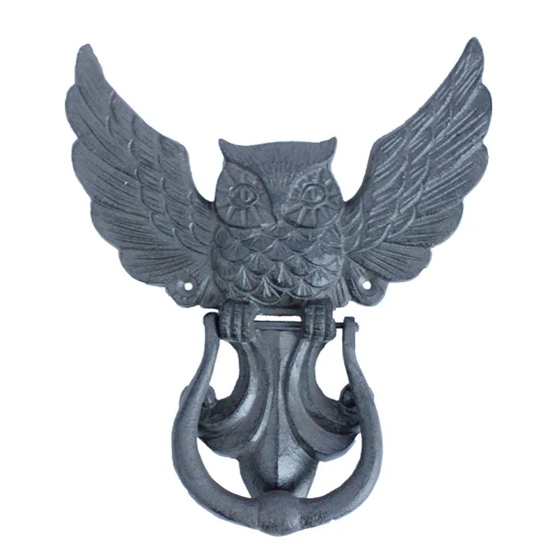 Vintage Style Cast Iron Owl Door Knob for Home, Antique Design, Decorative Knob for Garden Wooden Door