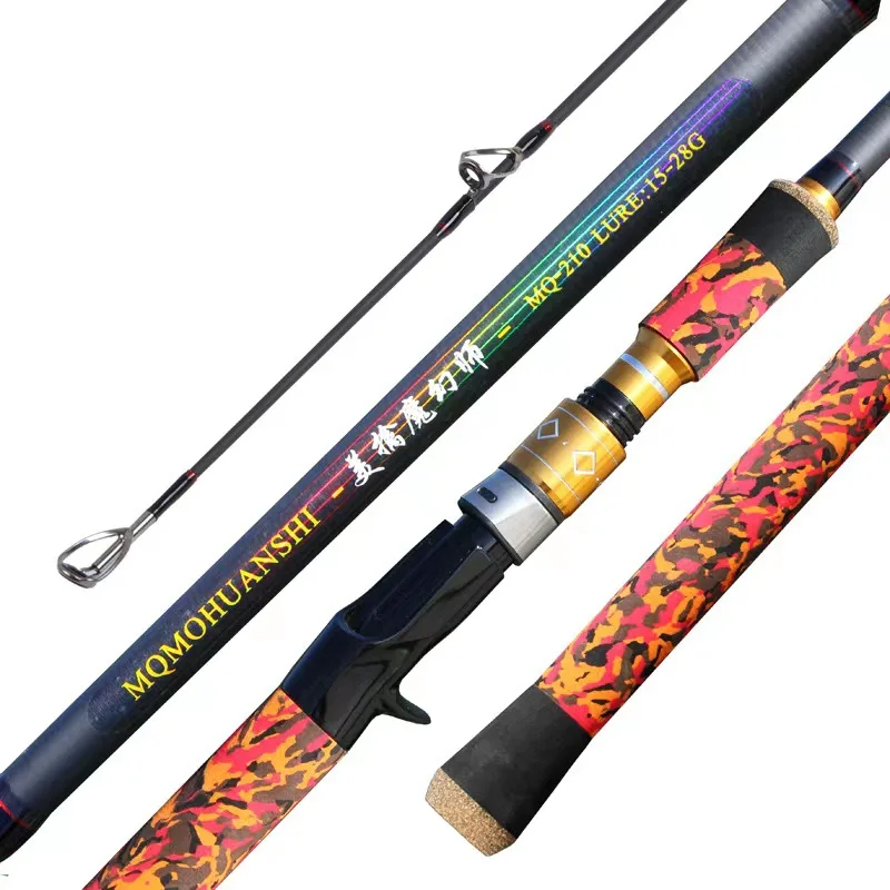 ZZ288 XH Tip Dia. 3mm Fishing Rod Carbonfiber 2 Sections Gun Handle 50-80# Hardness Bait 80-400g PE No. 3-8