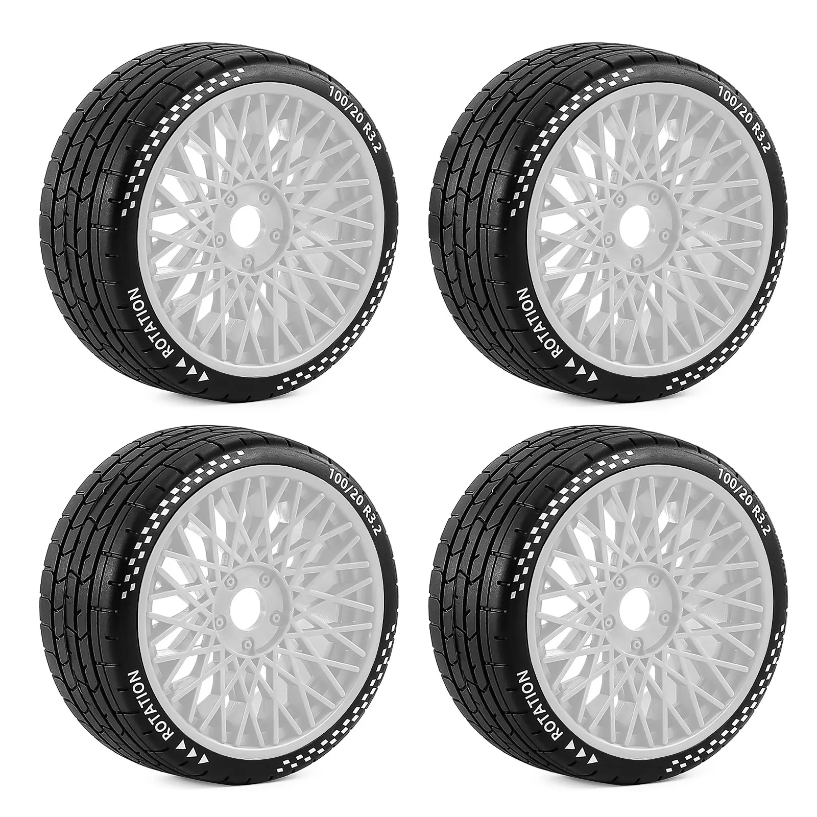 

4 шт. колеса для радиоуправляемых автомобилей для 1/7 ARRMA Infraction Limitless Fazon FELONY, подходят для модели FSRC GT 1/8 HuanNao X3GT, шестигранная шина 17 мм