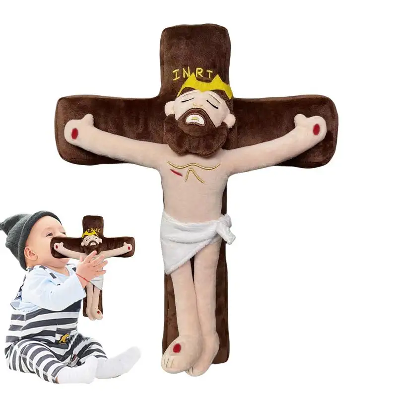 Jesus brinquedo de pelúcia religioso para crianças, Plushie religioso, boneca de pelúcia educacional infantil, figura macia, presente crente, novo