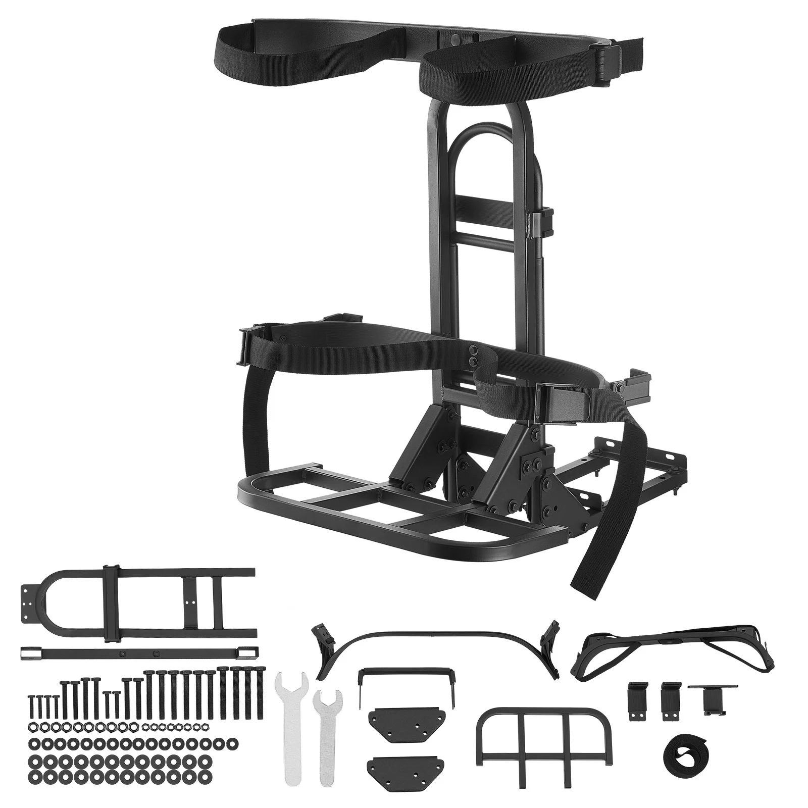 SucceBuy Golf Cart Rear Seat Bag Holder 27.8 x 16.1 x 30.9 inch, Compatible with Most Golf Carts with Rear Seat Grab Bar Black