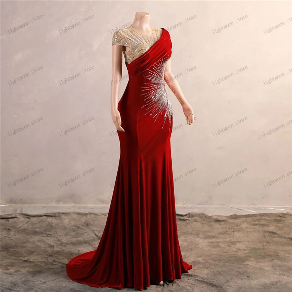 

Gorgeous Evening Dress Pretty Prom Dresses O Neck Sleeveless Robes For Formal Party Glamorous Vestidos De Gala Customized 2025