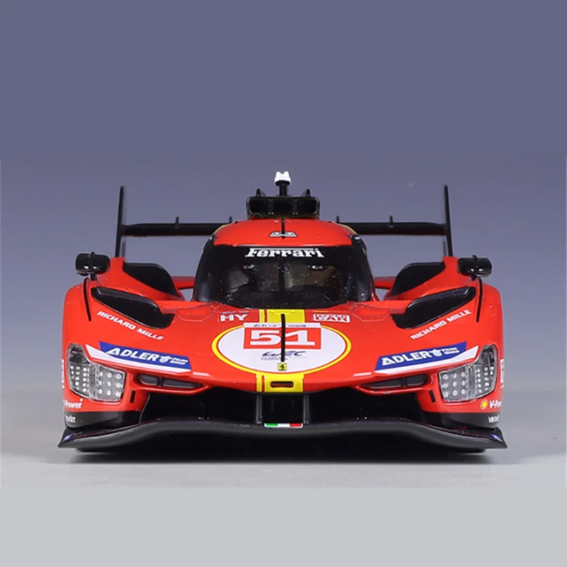 1:24 Ferrari 499P 2023 Endurance Race Alloy Track Racing Car Model Diecast Metal Sports Car Vehicles Model Simulation Kids Gift