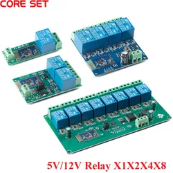 5V 12V Bluetooth-compatible Relay Module 1 2 4 Way Channel Wireless Relay Module IoT Smart Home Phone APP Remote Control Switch