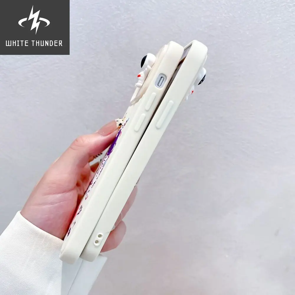 Astronaut Slide Camera Lens Protection Phone Case For iPhone 13 12 11 Pro Max XS XR X 7 8 Plus SE 202 Cute Star Space Soft Cover