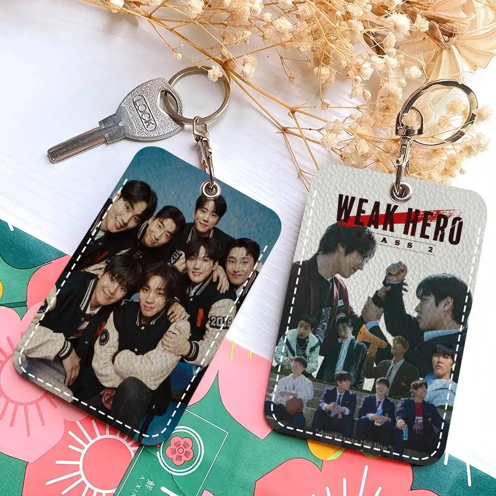

Weak Hero Class 2 Versatile Leather Card Holder Compact Keychain Wallet for All Small Cards