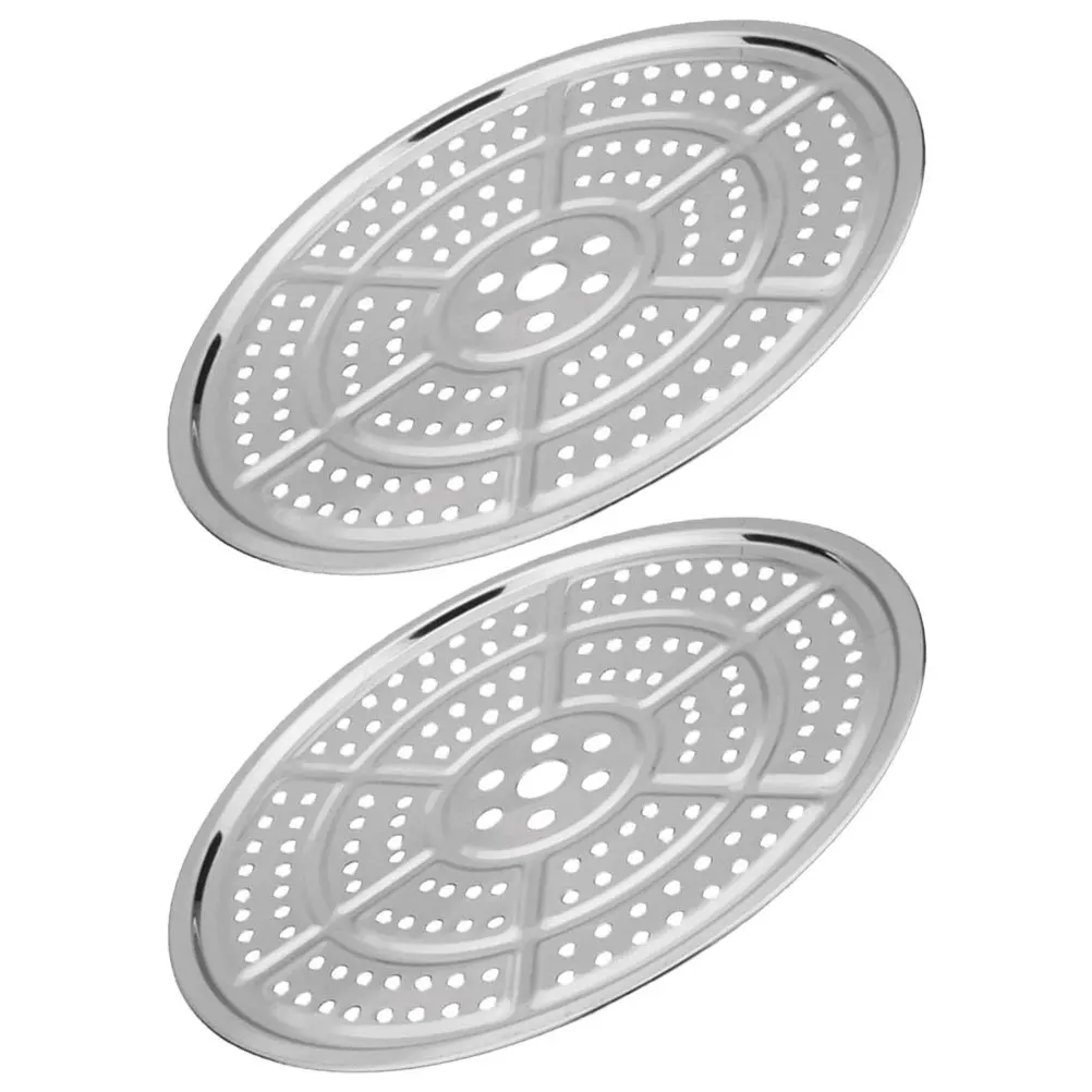 

2Pcs Steaming Trays Stainless Steel Cooker Insert Steamer Trays Replacement for Rice Cooker Steam Pot Food Steamer Accessories
