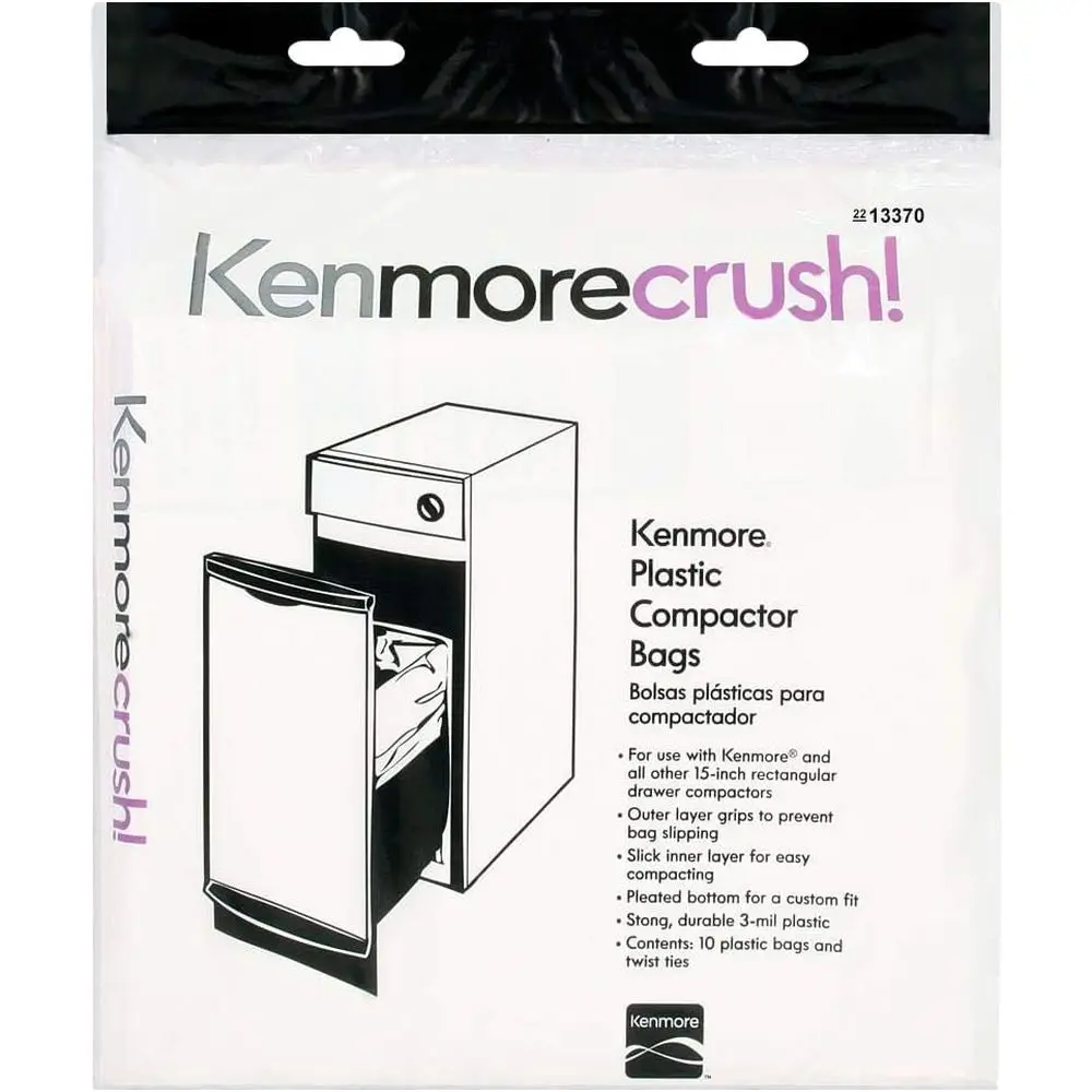 

60-Pack Heavy-Duty 15 Round Trash Compactor Bags - Made in USA