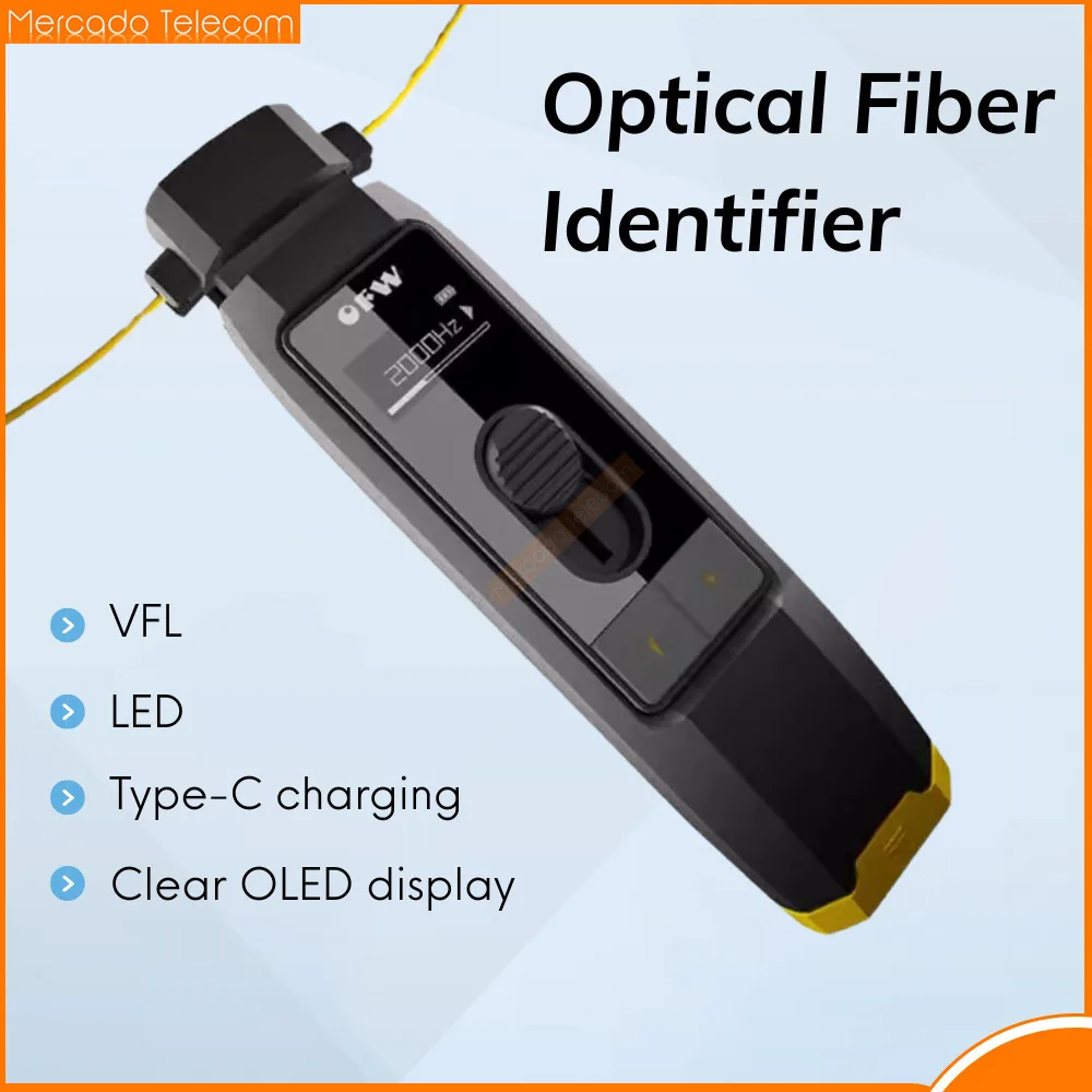 OFW FWD-01 معرف الألياف الضوئية مع محدد الأعطال البصرية، معرف الألياف الحية، ضوء LED، 700-1700 نانومتر، SM MM